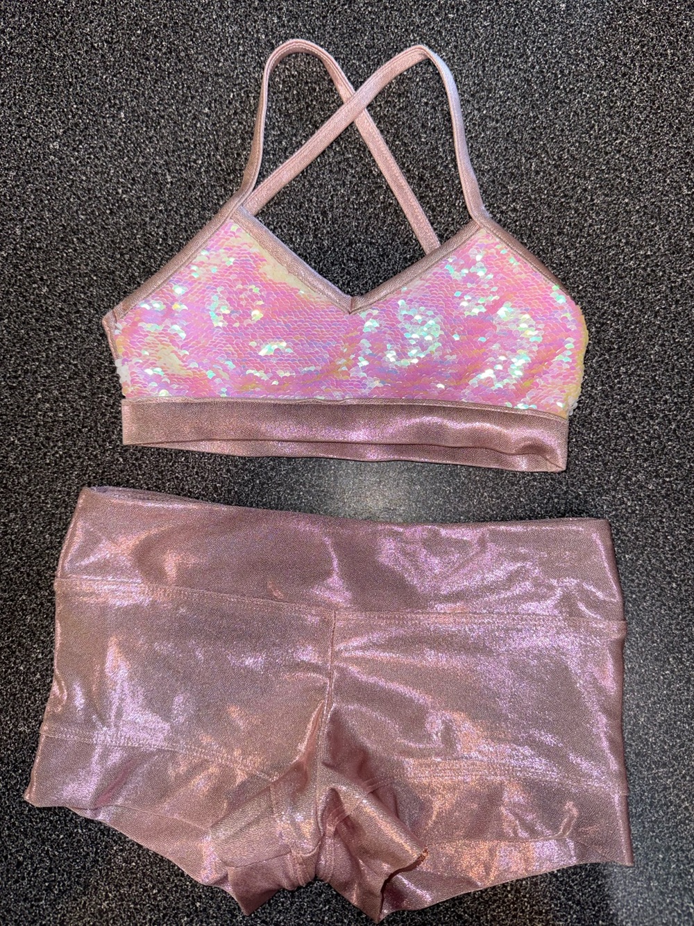 California Kisses Iridescent 2 Piece Dance Set Size Child Medium